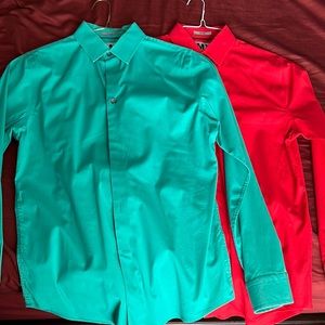 TWO express mens dress shirts